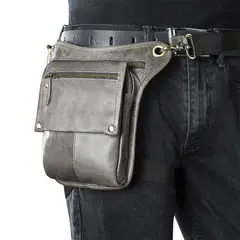 FRANZ MOSSI - MUSLERA DE CUERO BANANO CUERO NATURAL GRIS GRAY