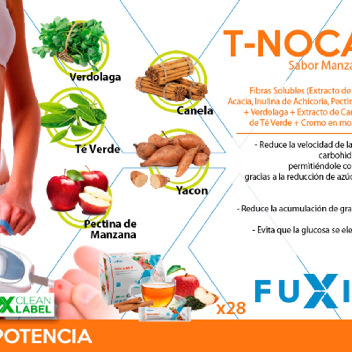 GENERICO - Nocarb-t  De Fuxion bloqueador de carbohidratos, regula el azucar