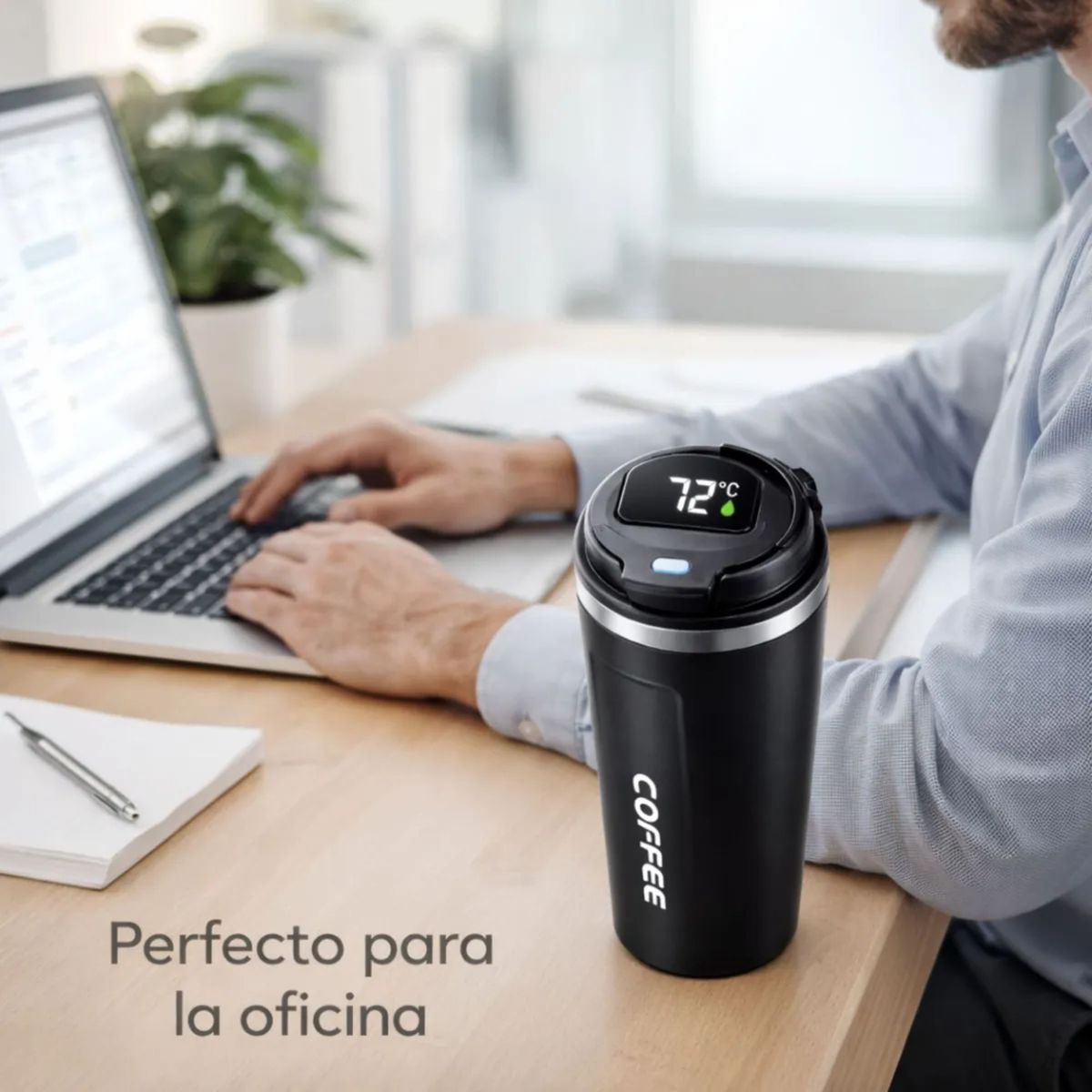 MOVI - Vaso Térmico Inteligente con Pantalla LED de Temperatura  Frío y Caliente