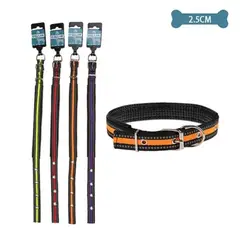 GENERICO - Collar con reflectante para mascota Color Aleatorio 2.5cm 12pcs