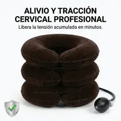 GENERICO - ALMOHADILLA CERVICAL INFLABLE PREMIUM TRACCIÓN Y ALIVIO INSTANTÁNEO