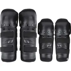 GENERICO - Kit de rodilleras y coderas articuladas para Motociclistas