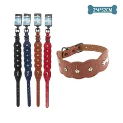 GENERICO - Collar PU con diamantes Color Aleatorio 2x4x52cm 12pcs