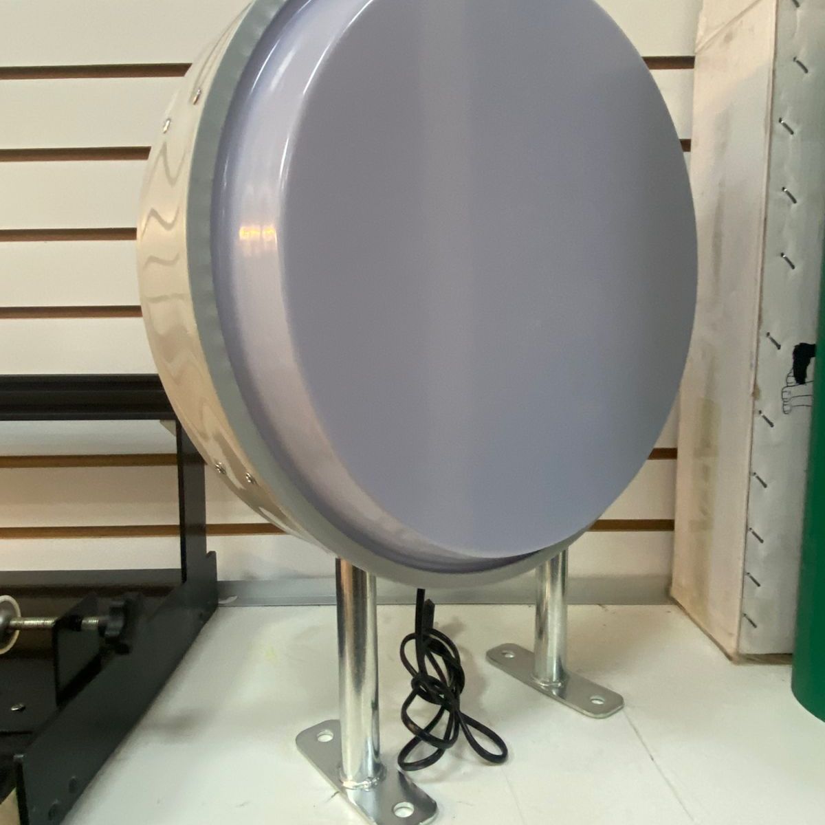 CREA PRINT - Letrero Led Circular Rompetrafico 40x40 Cm Aviso, Señaletica