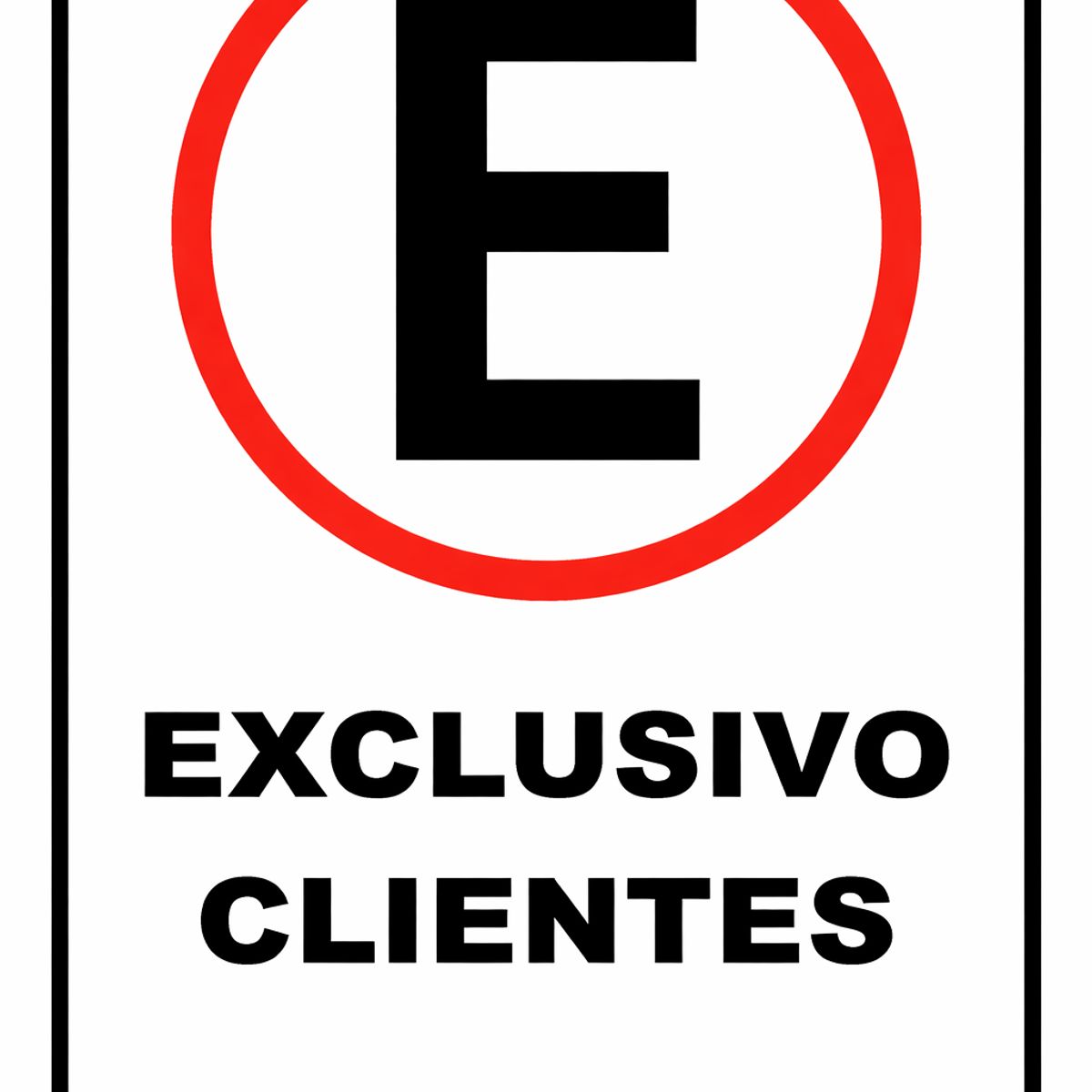 CREA PRINT - AVISO ALUMINO 20X30 CMS Estacionamiento Exclusivo Clientes