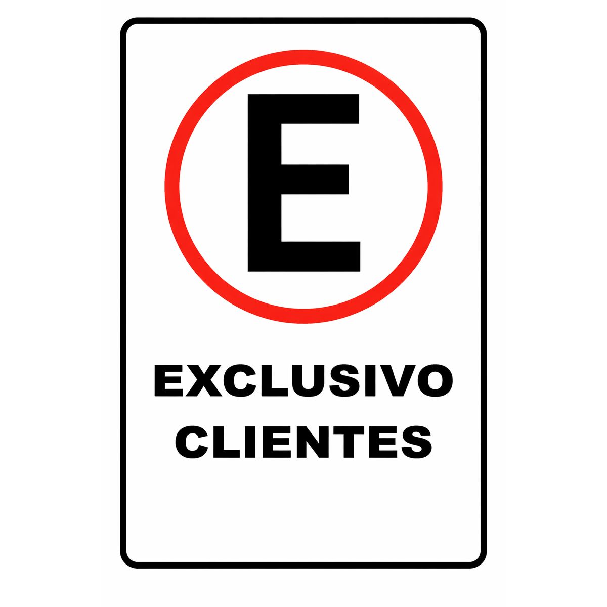 CREA PRINT - AVISO ALUMINO 20X30 CMS Estacionamiento Exclusivo Clientes