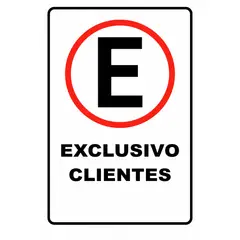 CREA PRINT - AVISO ALUMINO 20X30 CMS Estacionamiento Exclusivo Clientes