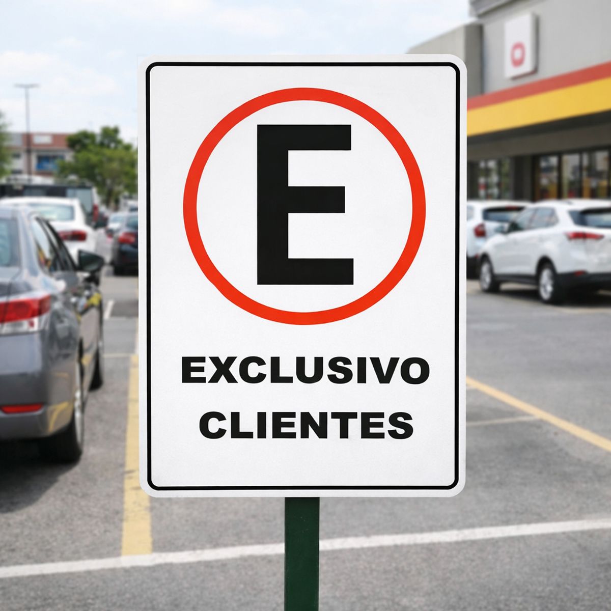 CREA PRINT - AVISO ALUMINO 20X30 CMS Estacionamiento Exclusivo Clientes