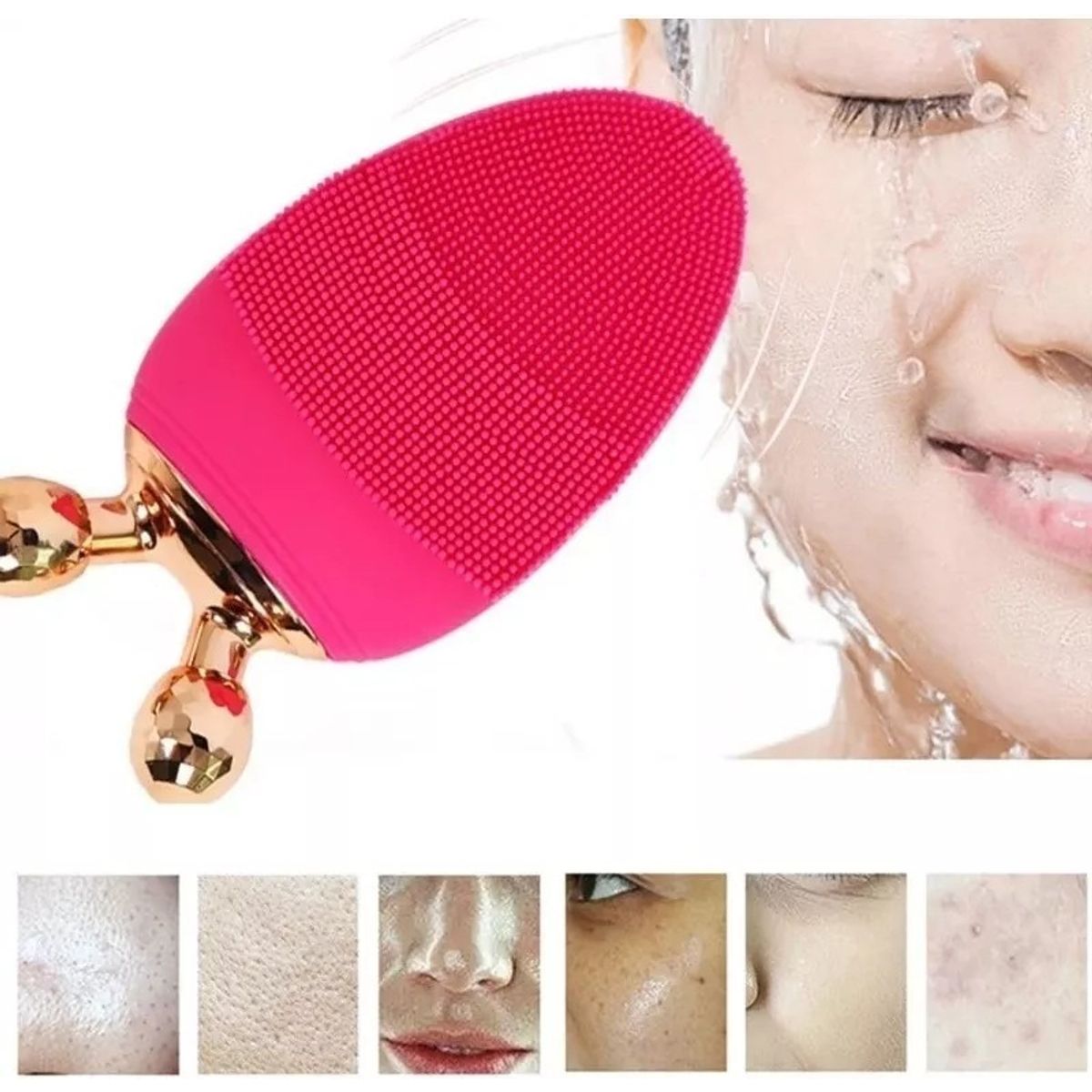 GENERICO - Limpiador Facial Exfoliante Masajeador Recargable Vibrador