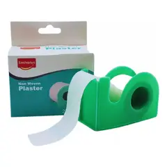 GENERICO - Tela Adhesiva Papel Microporosa 2.5cmx5m + Dispensador Color Blanco - 345002