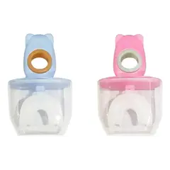 GENERICO - Cepillo De Dientes Para Niños Higiene De Silicona Forma U Color Celeste - 262255