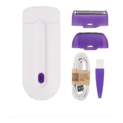 GENERICO - Depiladora Recargable Usb Sensor Luz Láser Removedor Vello Color Violeta-262052 C78