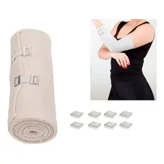 GENERICO - Venda Elástica Magnética 8 Cm X 1.2 Mt + Sujetador Terapia