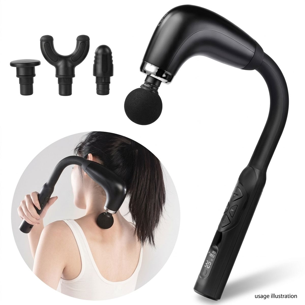 GENERICO - Masajeador muscular o Pistola masajeadora  portátil