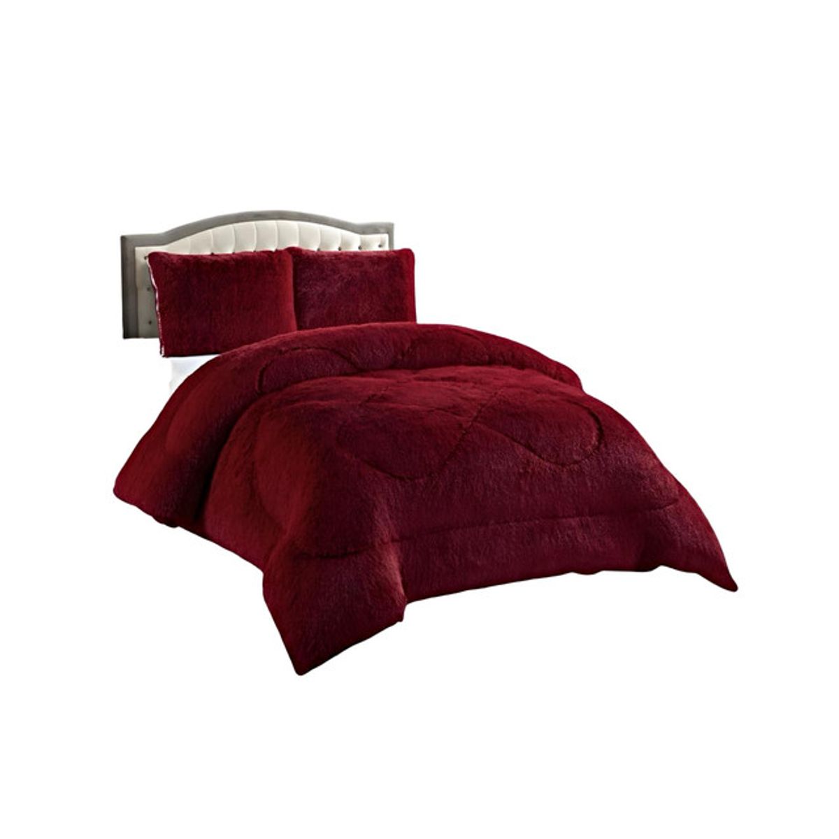 GENERICO - CUBRECAMA CHIPORRO PELUDO KING-SUPER KING BURDEO 250X270