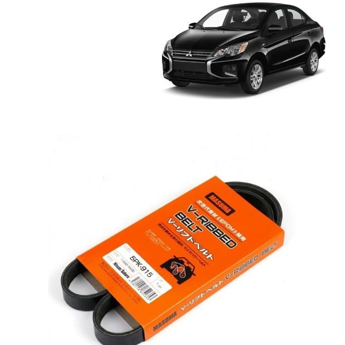 GENERICO - Correa Acanalada Poly V 5PK-915 Para Mitsubishi Mirage G4