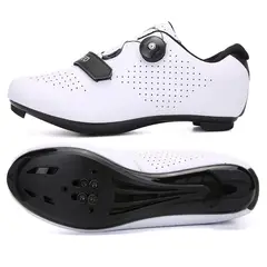 DANWEILE - Zapatillas de Ciclismo Unisex Blanco