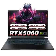 THUNDEROBOT - Notebook Gamer RS16 intel i9-13900HX RTX 5060 32GB Ram 1TB SSD 16 QHD