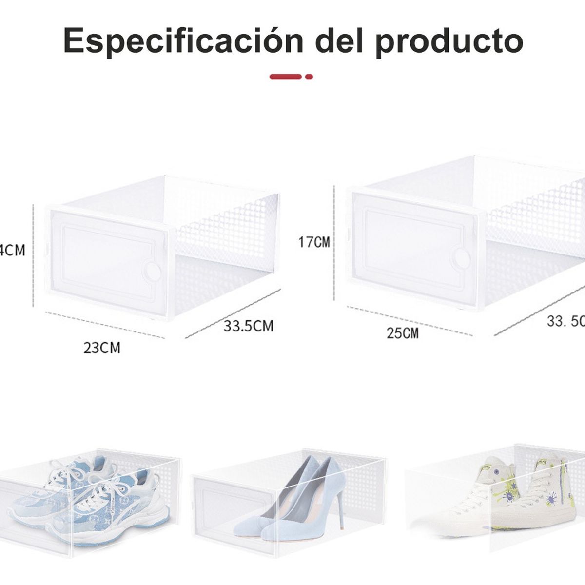 SUPERCENTER - Caja Organizador De Zapatos Set 4 Apilables Y Firme Calidad
