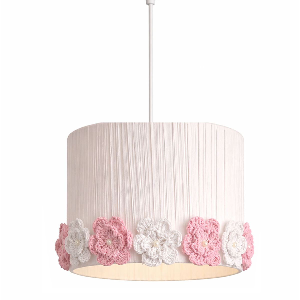 DECORACION CREATIVA - Set Lampara infantil- Linea Corona de Flores Colgante y de Velador