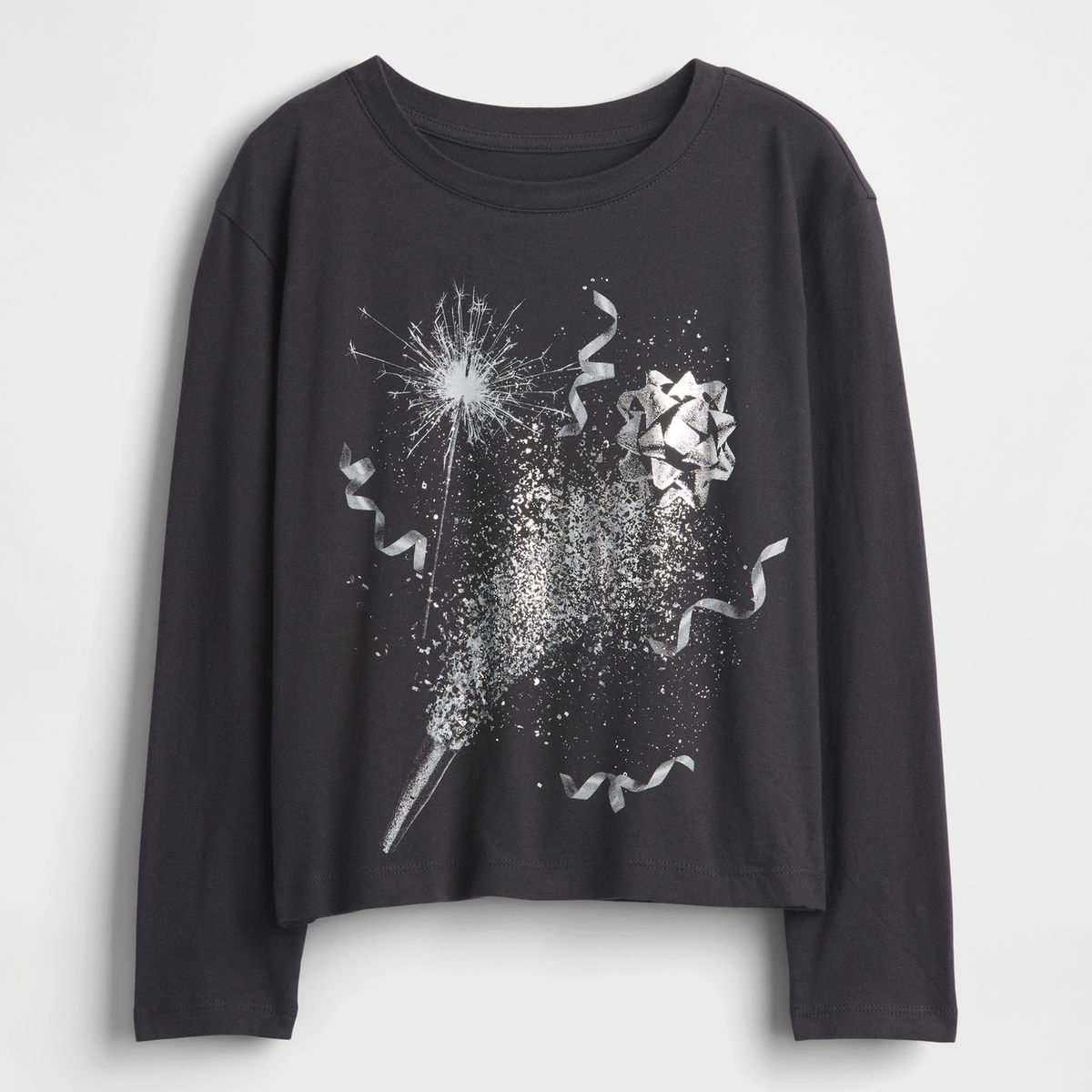 GAP - Polera Niña Gap Manga Larga Negro