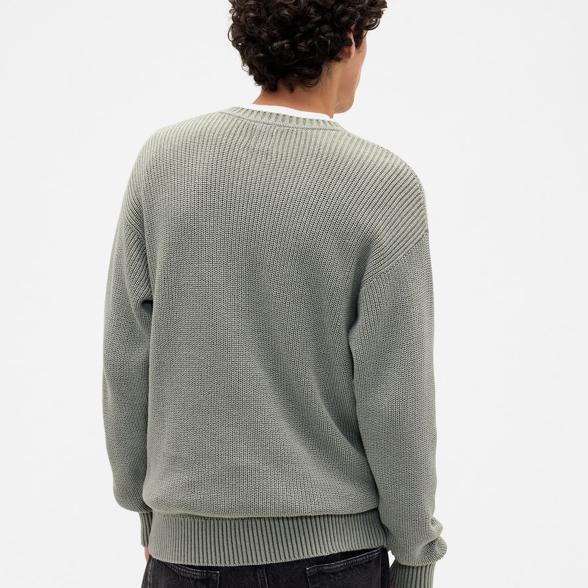 GAP - Sweater Gap Hombre Algodón Verde