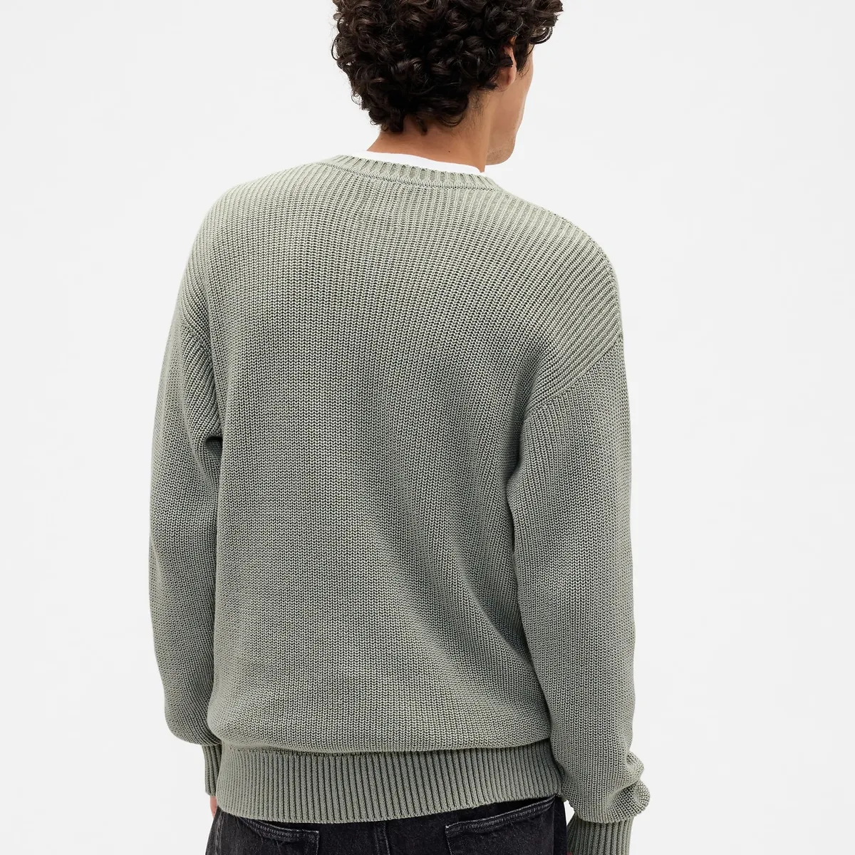GAP - Sweater Gap Hombre Algodón Verde