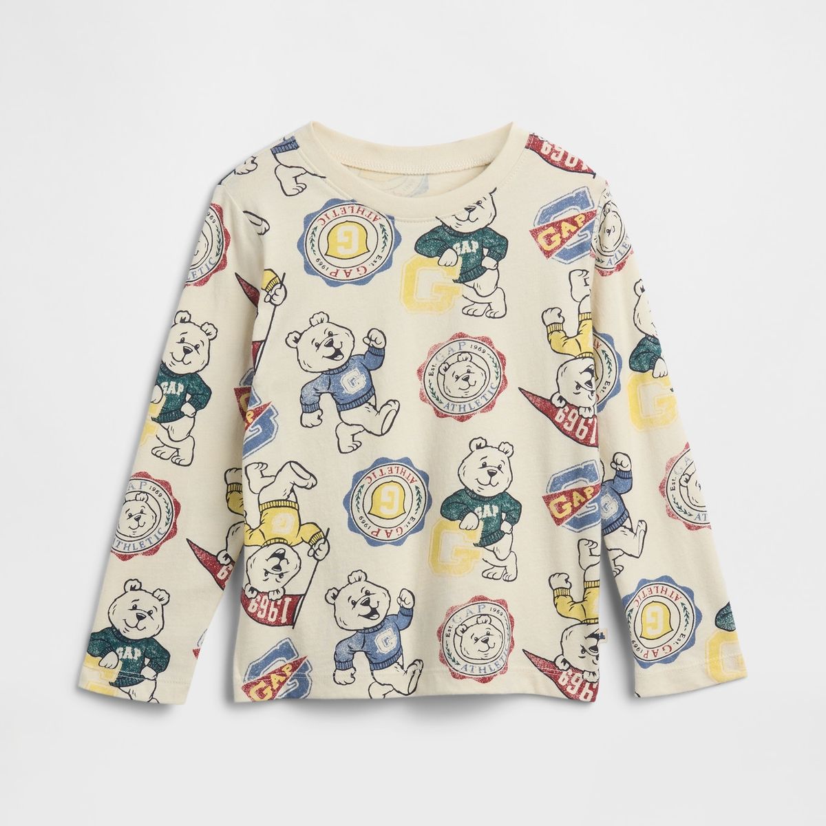 GAP - Polera Toddler Niño Gap Manga Larga Graficas Beige
