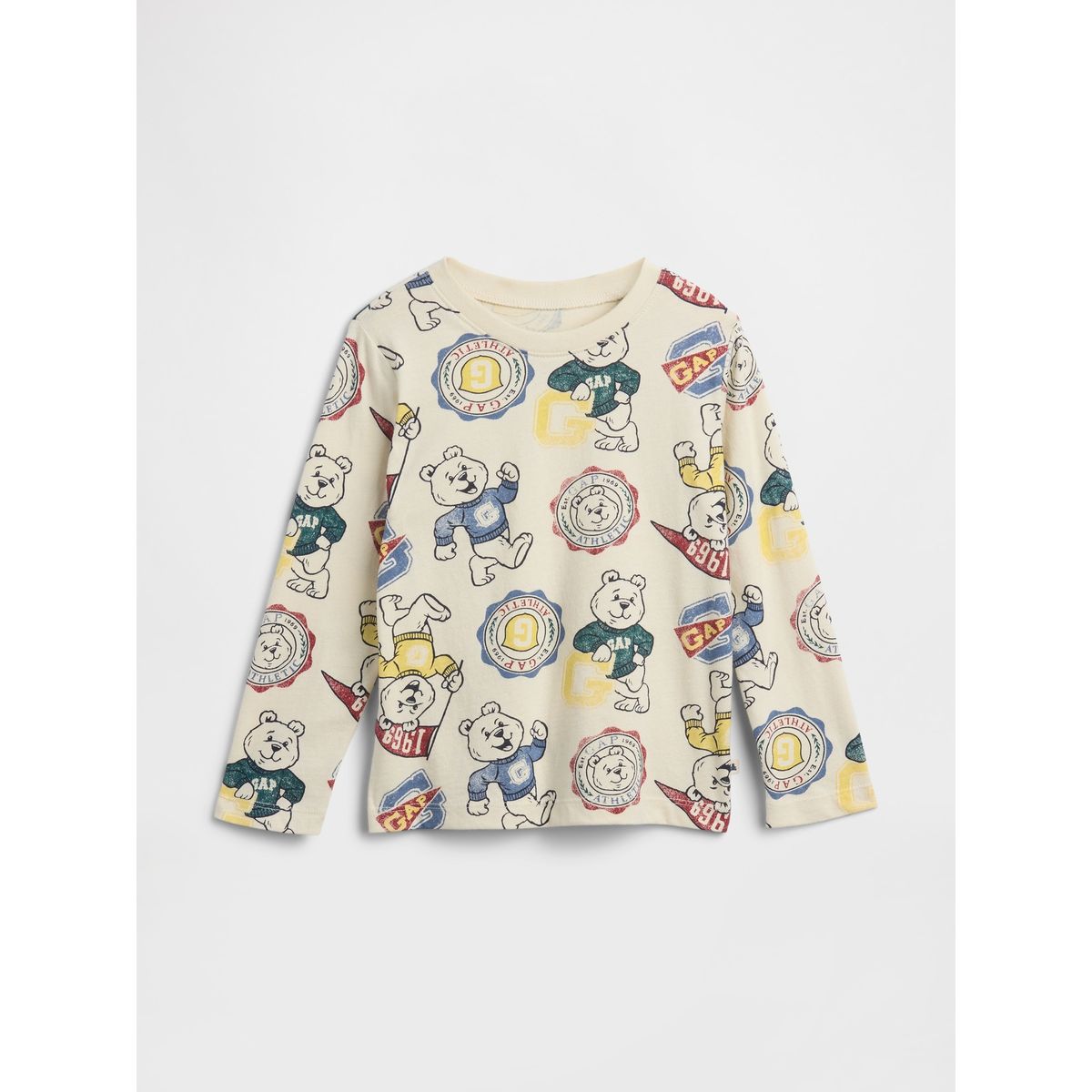GAP - Polera Toddler Niño Gap Manga Larga Graficas Beige