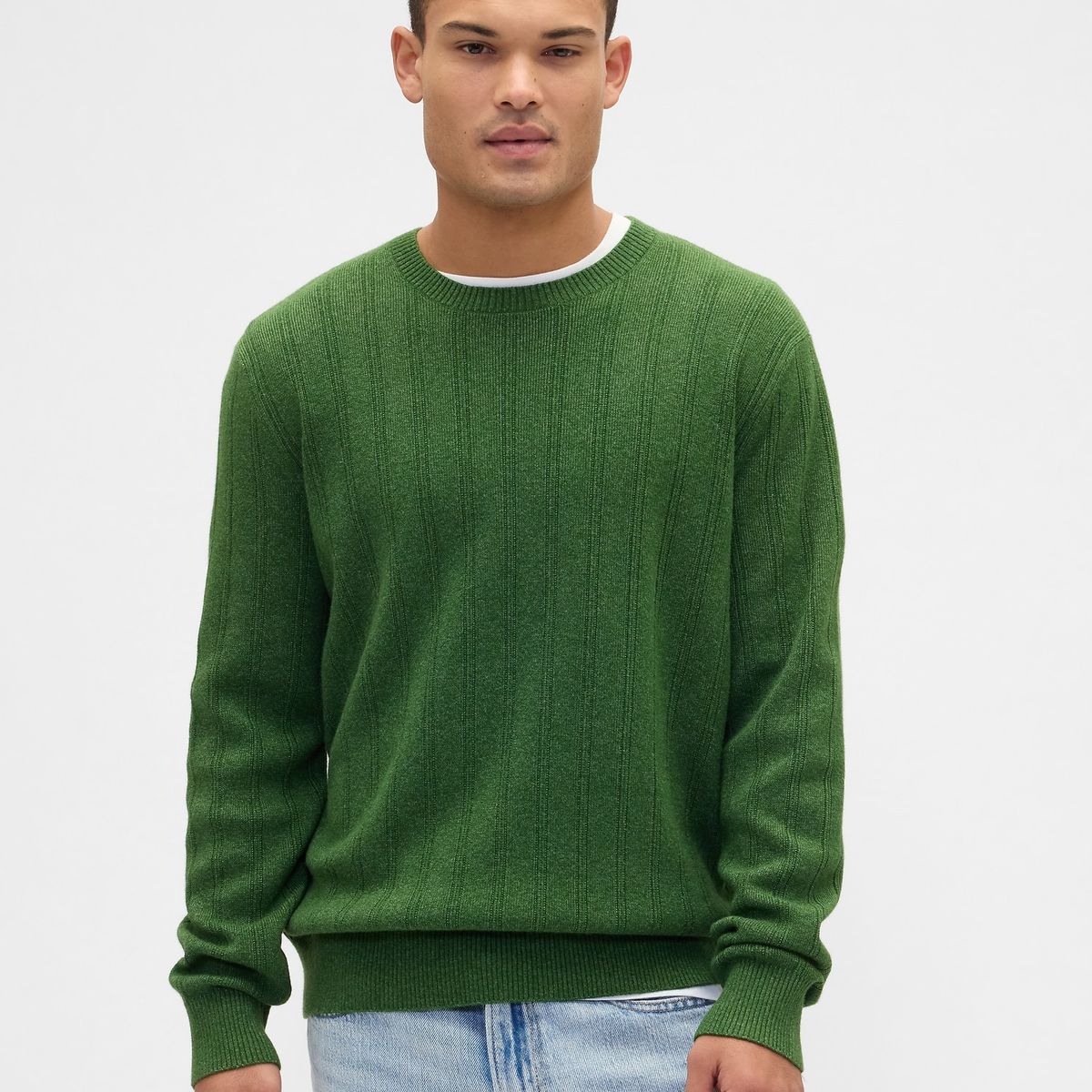 GAP - Sweater Hombre Gap Crew Cashsoft Verde