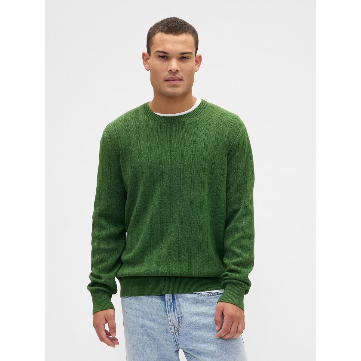 GAP - Sweater Hombre Gap Crew Cashsoft Verde