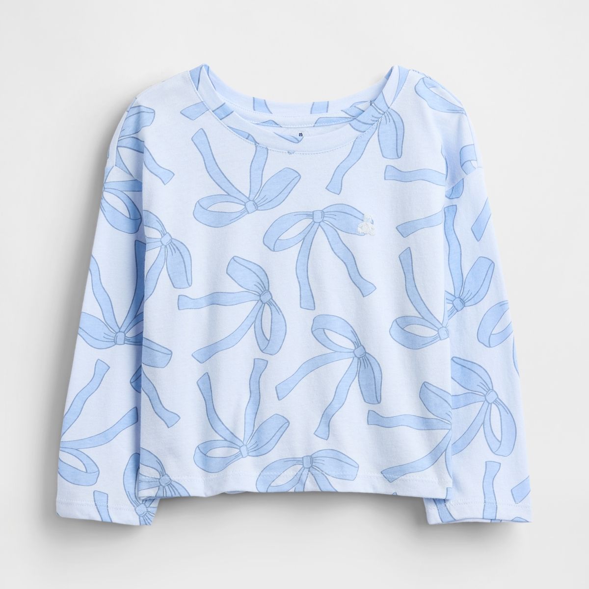 GAP - Polera Toddler Niña Manga Larga Azul Gap