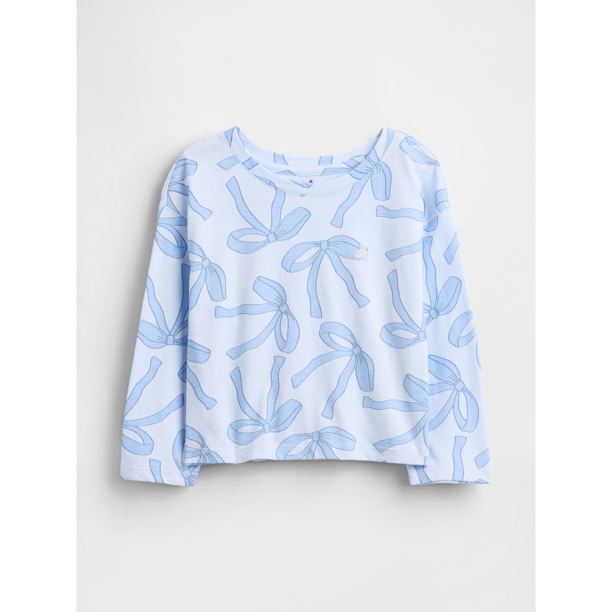 GAP - Polera Toddler Niña Manga Larga Azul Gap
