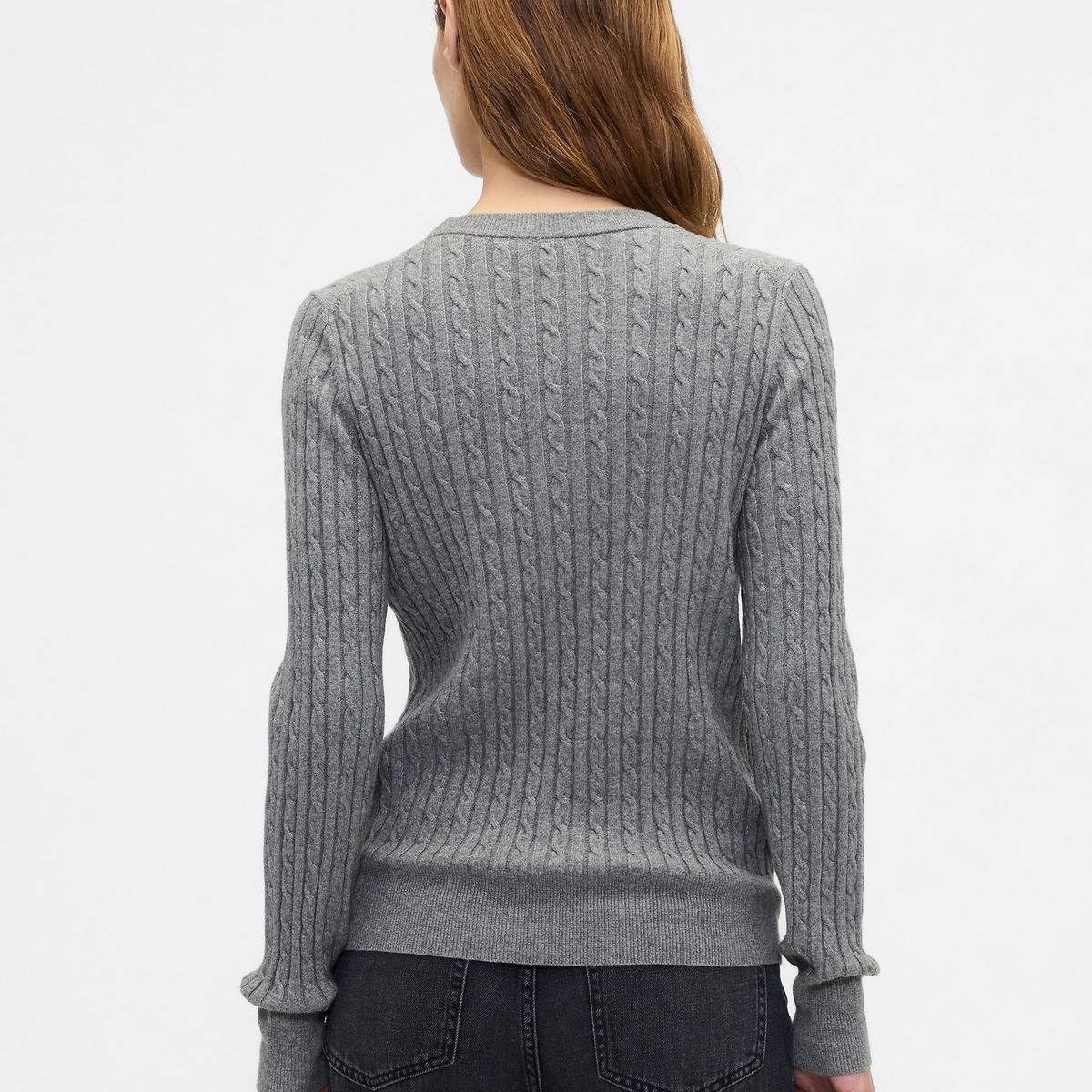 GAP - Sweater Mujer Cashsoft Gris Gap