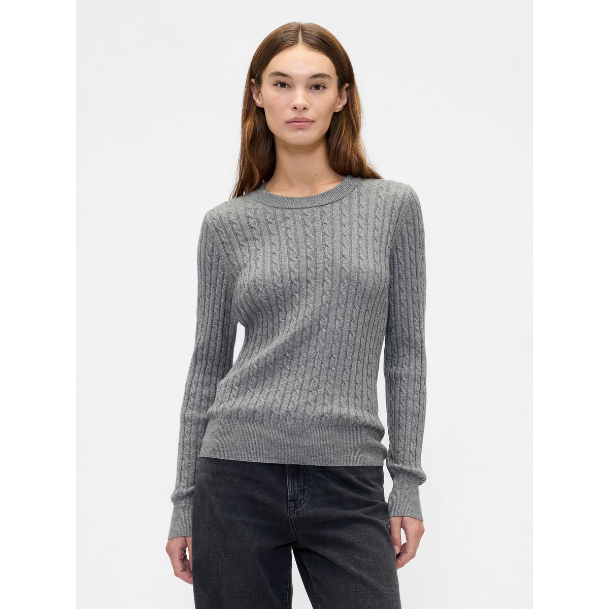 GAP - Sweater Mujer Cashsoft Gris Gap