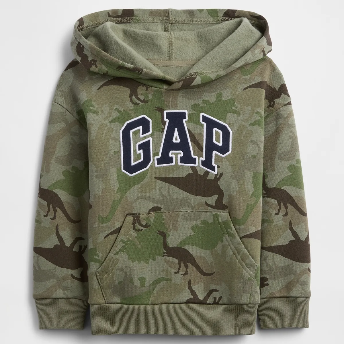 GAP - Polerón Toddler Niño Con Gorro Sin Cierre Logo Verde Gap