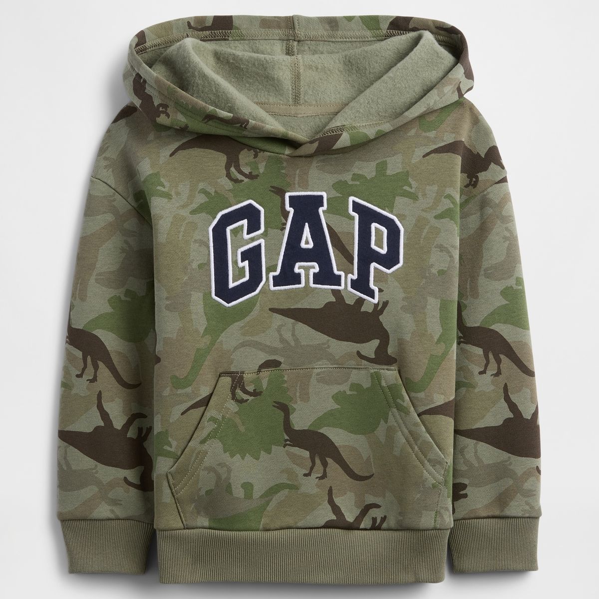 GAP - Polerón Toddler Niño Con Gorro Sin Cierre Logo Verde Gap