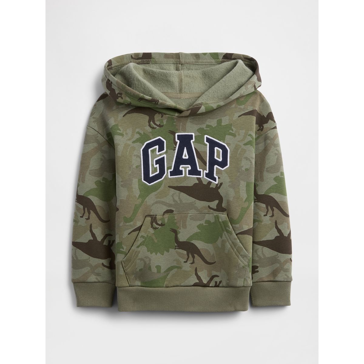 GAP - Polerón Toddler Niño Con Gorro Sin Cierre Logo Verde Gap