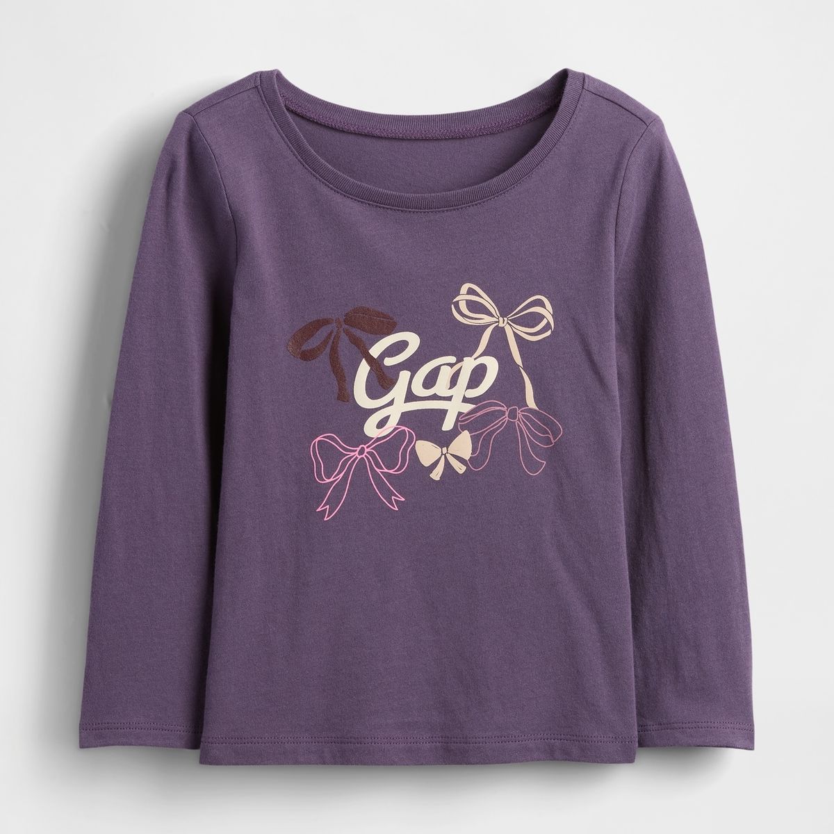 GAP - Polera Toddler Niña Gap Manga Larga Graficas Morado