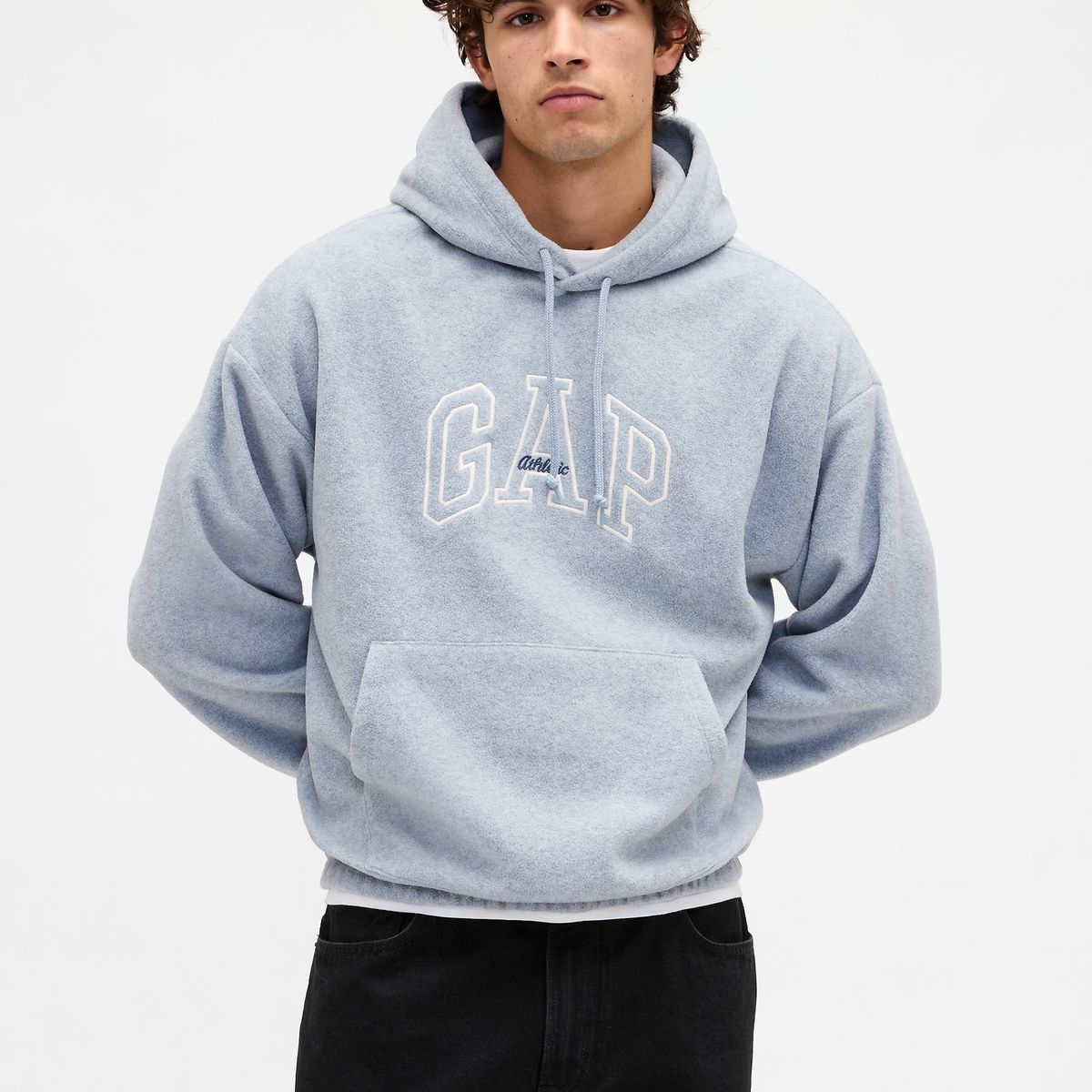 GAP - Polerón Hombre Gap Con Gorro Sin Cierre Gris