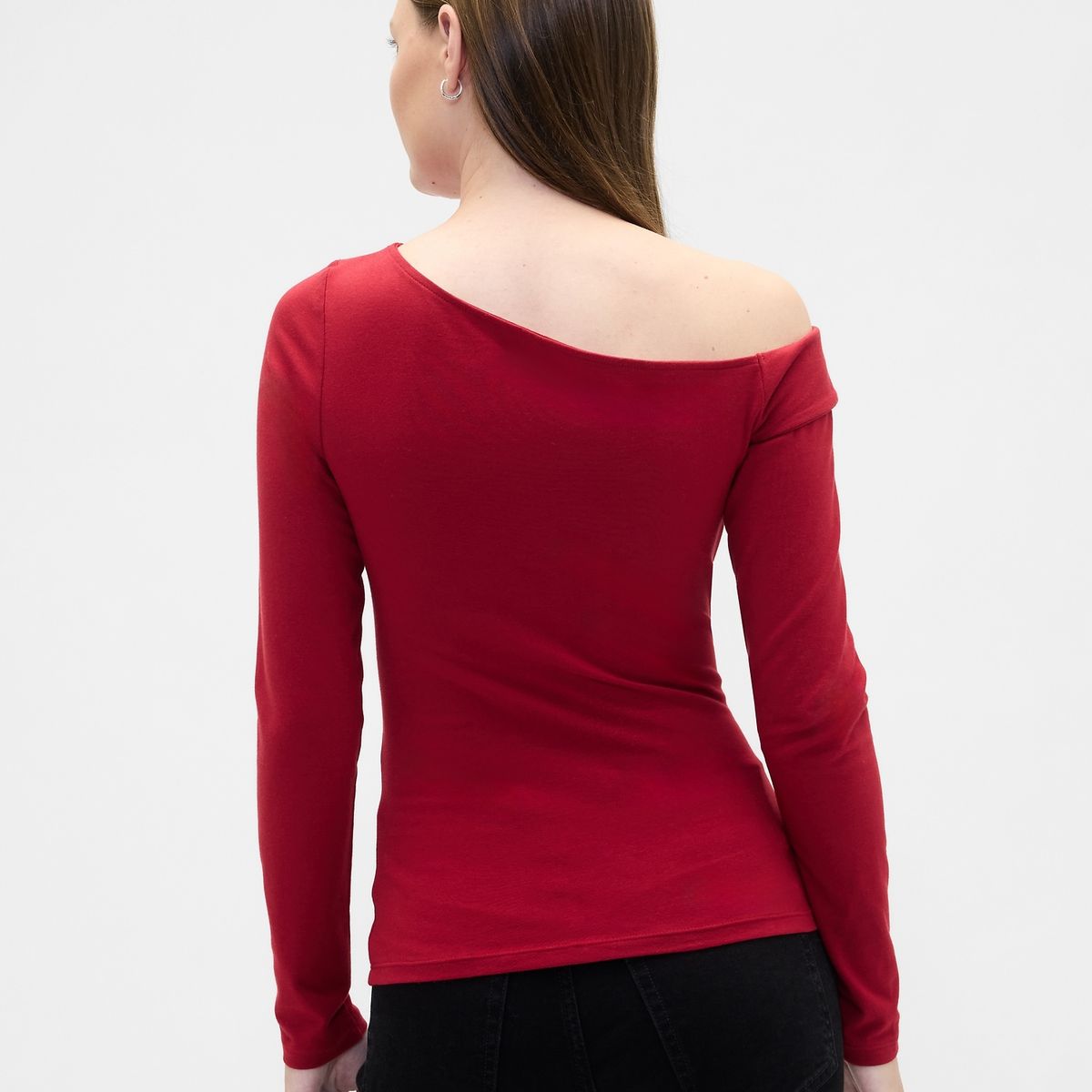 GAP - Polera Mujer Manga Larga Rojo Gap