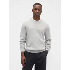 GAP - Sweater Hombre Crew Cashsoft Gris
