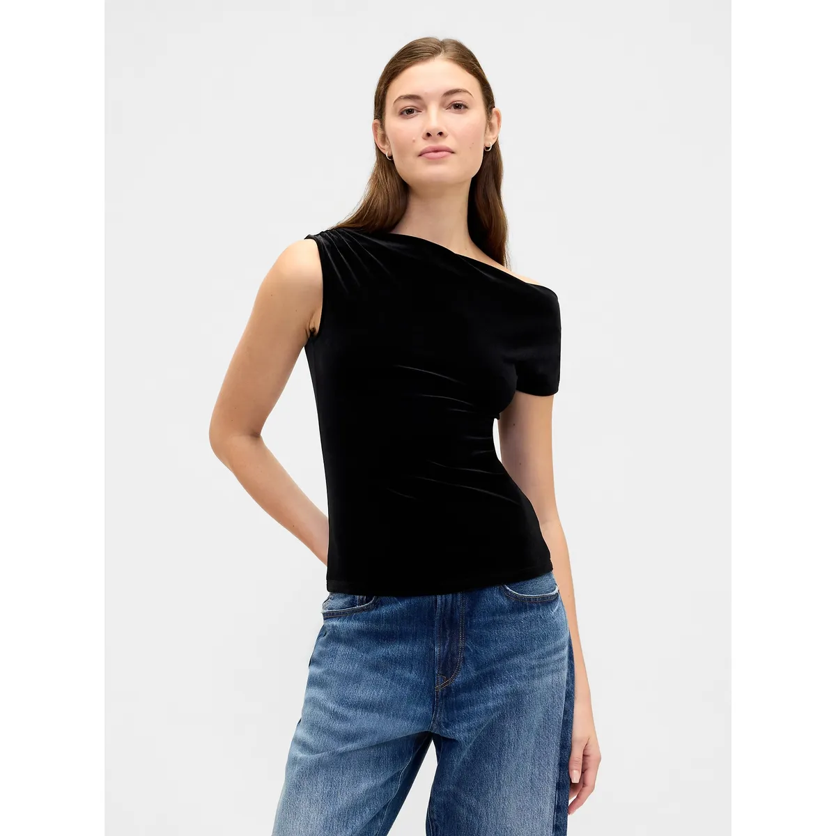 GAP - Polera Mujer Gap Sin Manga Negro