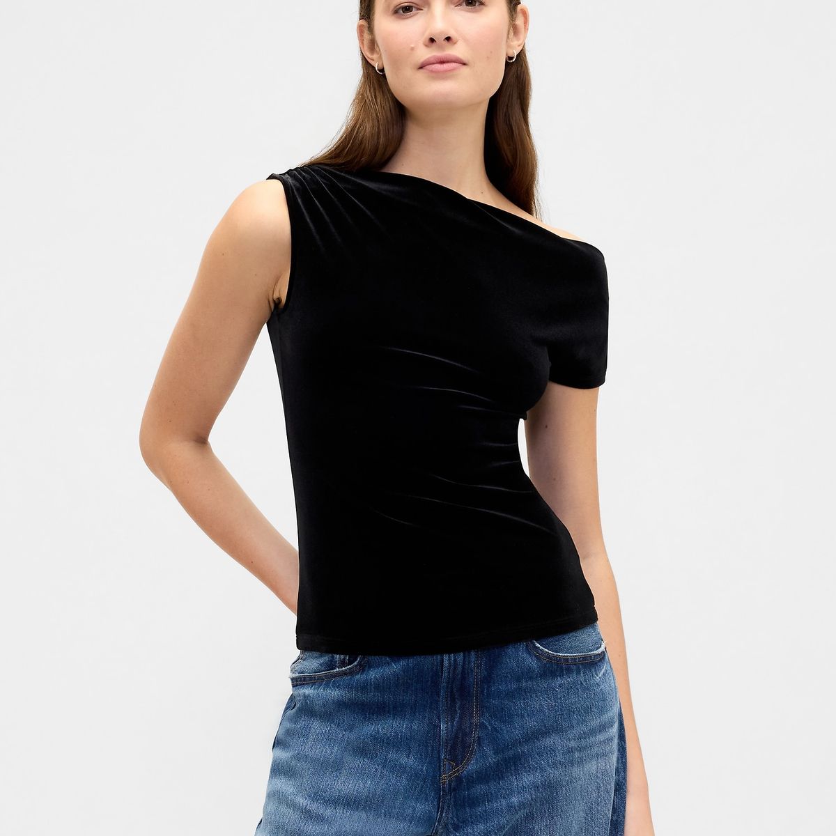 GAP - Polera Mujer Gap Sin Manga Negro