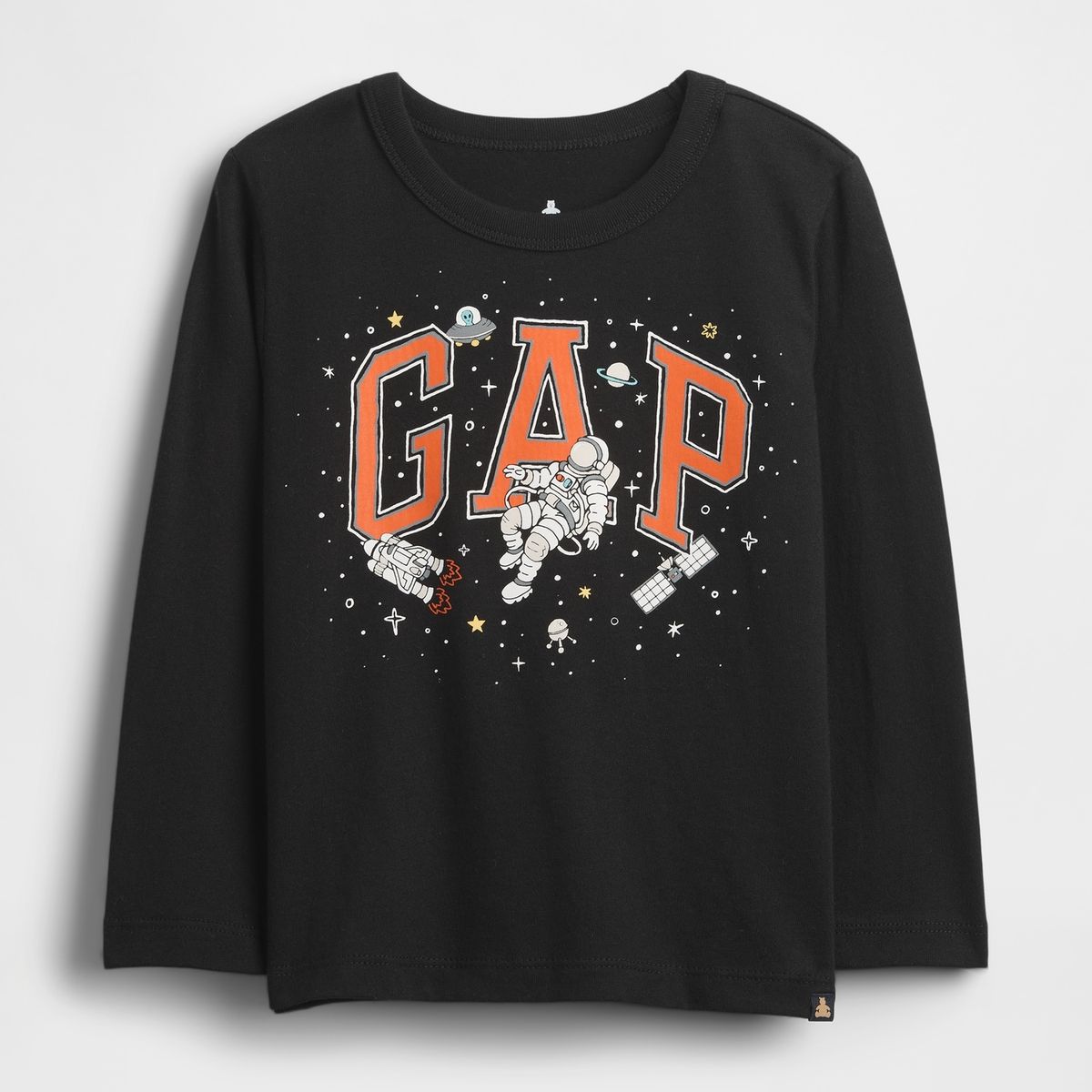GAP - Polera Toddler Niño Gap Manga Larga Graficas Negro