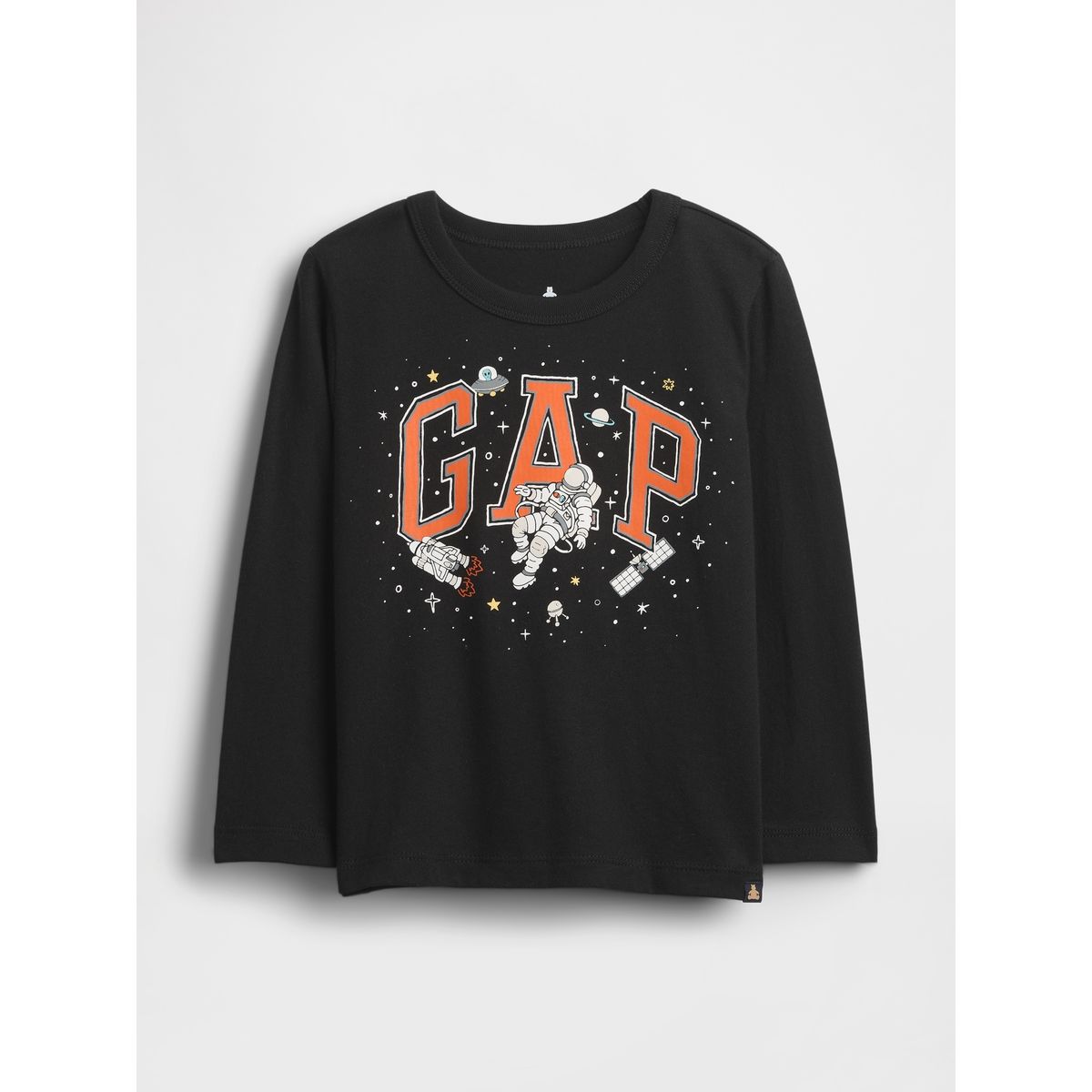 GAP - Polera Toddler Niño Gap Manga Larga Graficas Negro