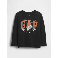GAP - Polera Toddler Niño Manga Larga Graficas Negro