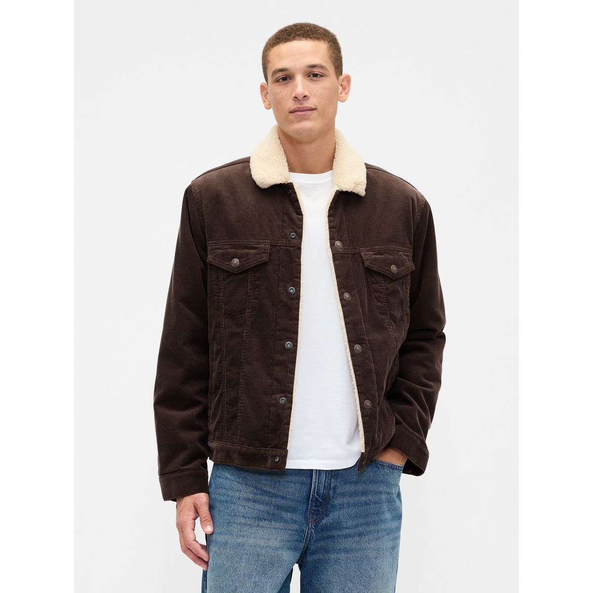 GAP - Chaqueta Hombre Gap Sherpa Café