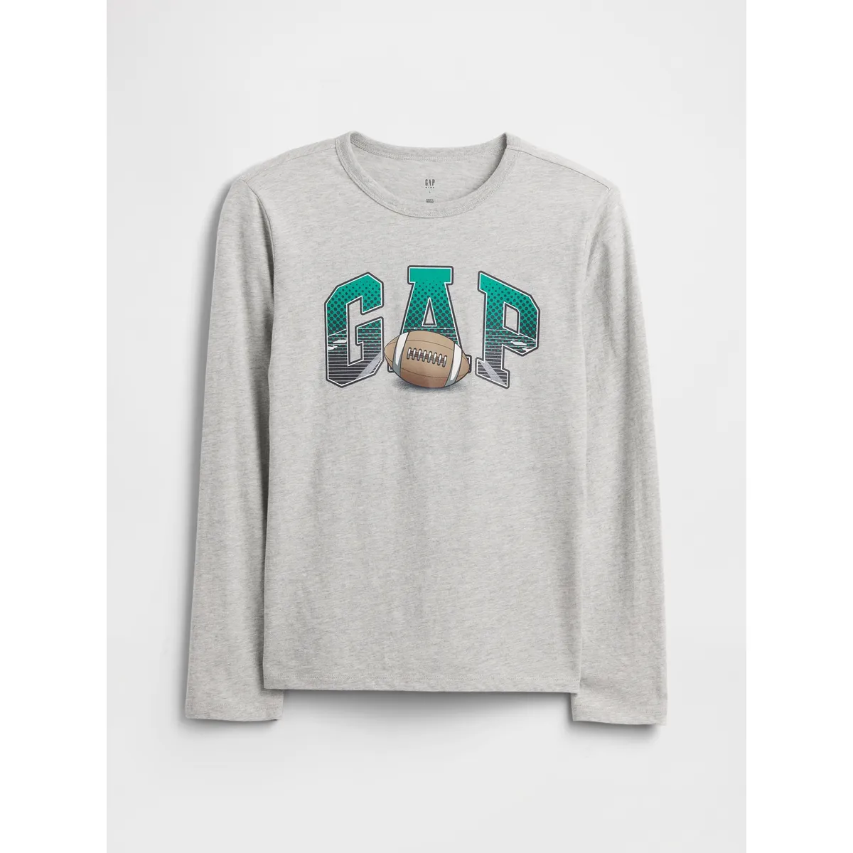 GAP - Polera Niño Gap Logo Manga Larga Gris