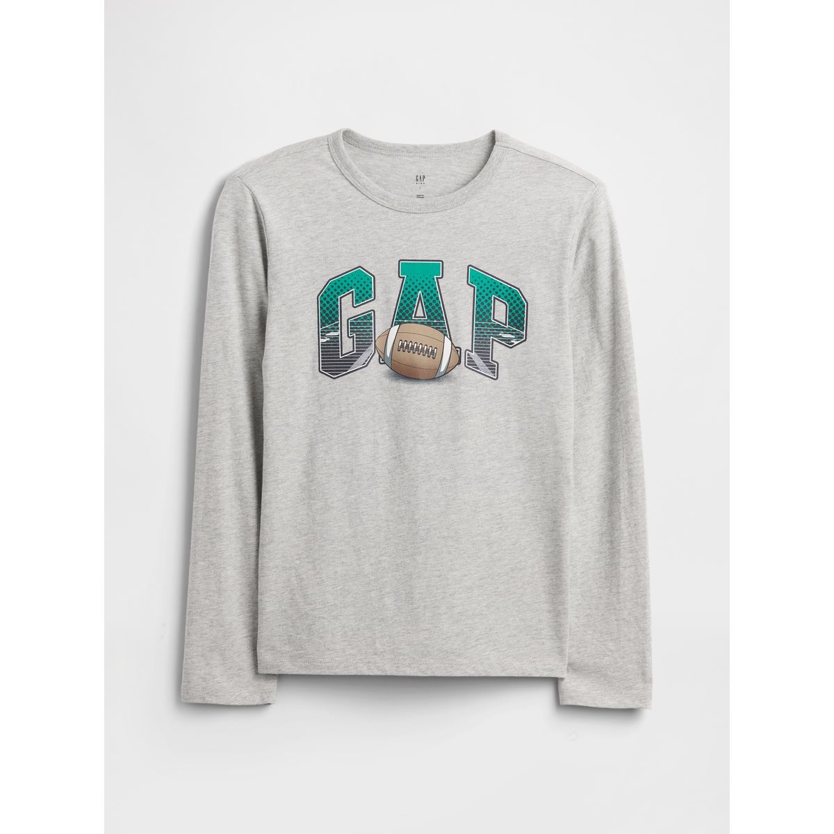 GAP - Polera Niño Gap Logo Manga Larga Gris